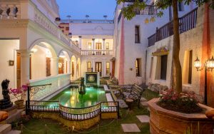 Baber Mahal Vilas Heritage Hotel Courtyard and Architecture Kathmandu