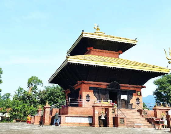 Siddheshwar Mahadev Temple pagoda style architecture in Devghat Dham Tanahun Nepal