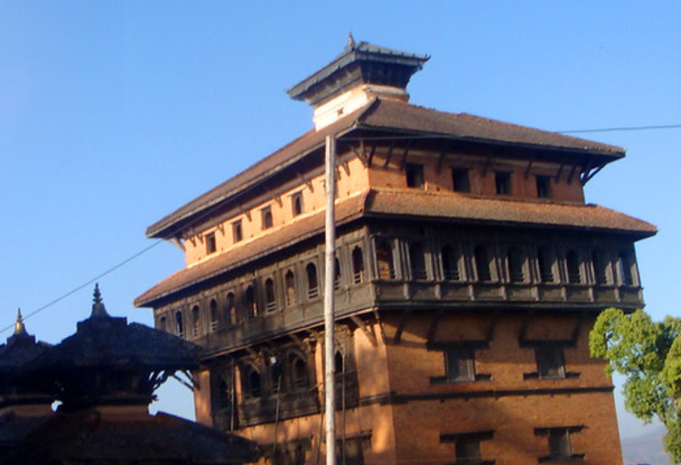 Gorkha Durbar historical palace complex in Nepal with traditional brickwork and carved wooden windows